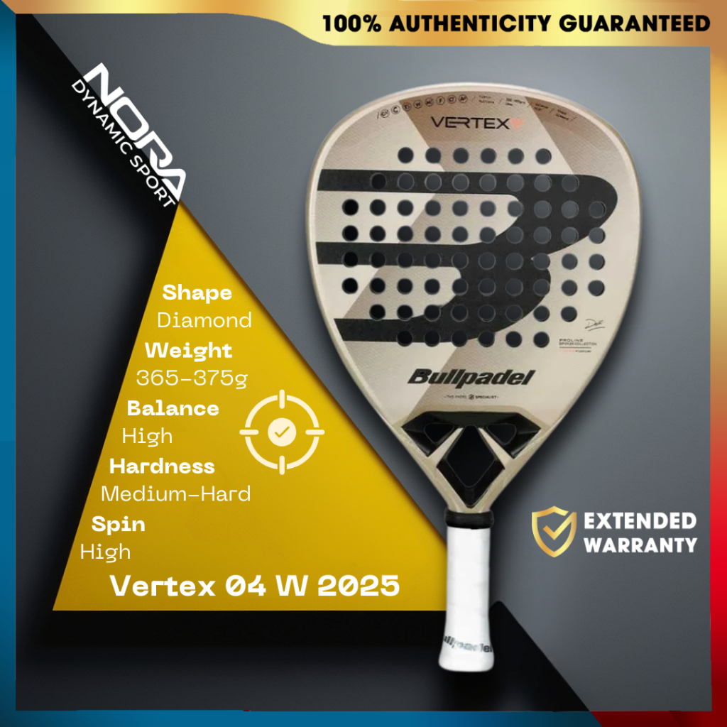 Bullpadel Vertex 04W 2025 Raket Padel Lightweight Control & Power 