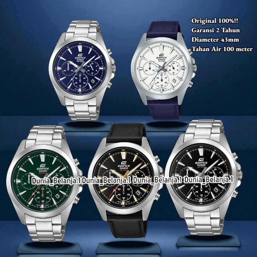 Original 100% Jam Tangan Pria Casio EDIFICE EFV630D EFV630L Garansi 2 Tahun EFV-630D-1AVUDF EFV-630D