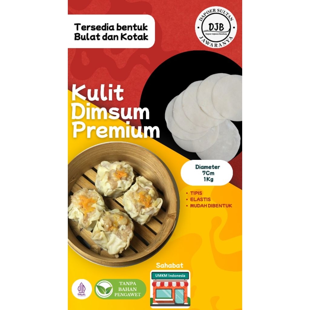 

[ JAWARANYA ] KULIT DIMSUM/ GYOZA / SIOMAY PUTIH 7Cm 1Kg