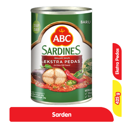 

ABC Sardines Ikan Kaleng 425G - Delicious Sardines Tin