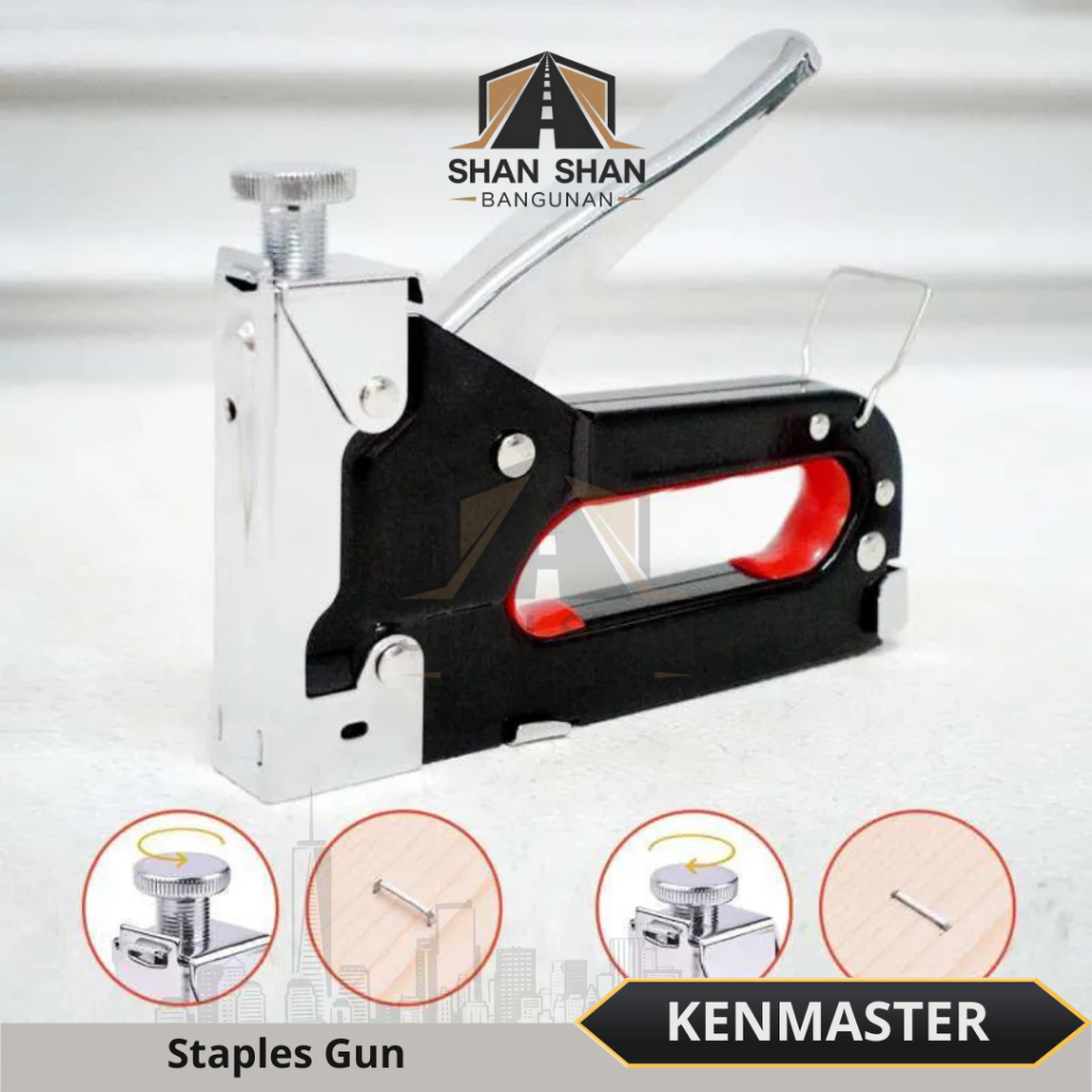 

Stapler Gun - Staples Gun Besi Kenmaster Staples Tembak Jok Motor 4 - 14 mm JUMBO