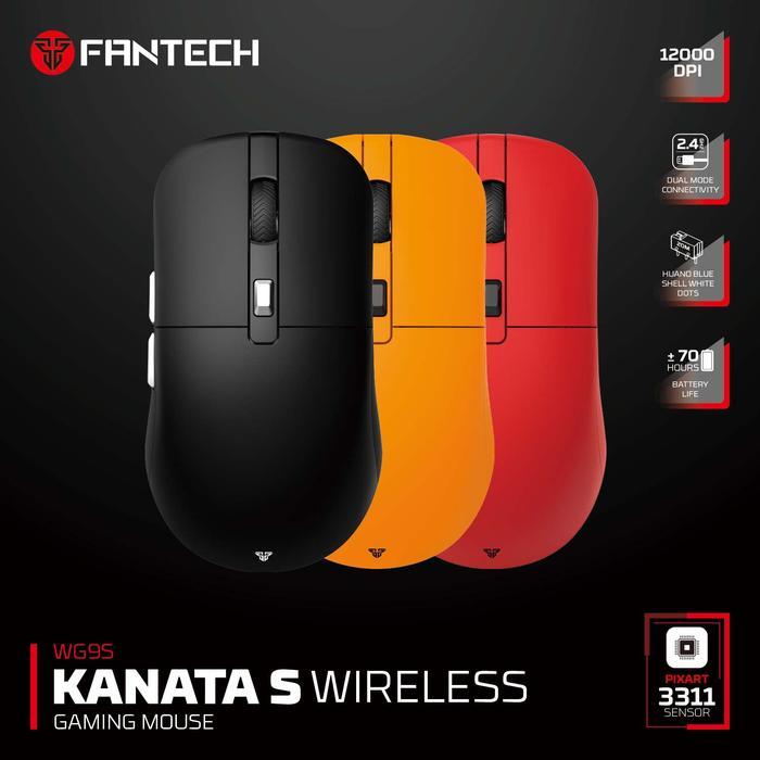 Fantech KANATA WIRELESS Mouse Gaming Wireless RGB Macro WG9S