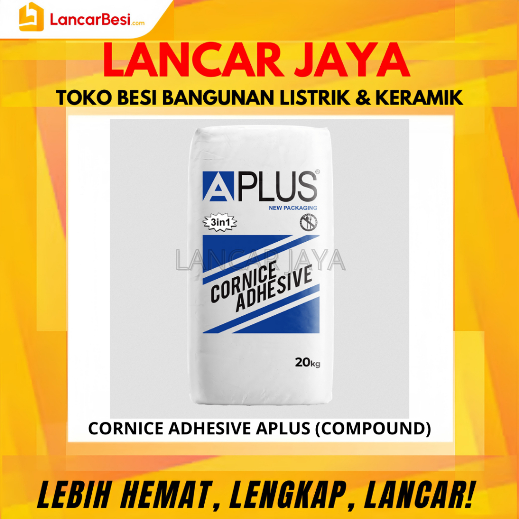 Cornice Adhesive Aplus 20kg | Compound Aplus 20kg Hanya Untuk Area Jogja & Sekitarnya