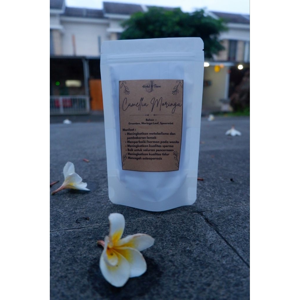 

Teh Herbal Camellia Moringa isi 15(Spearmint,Greentea,kelor/Moringa leaf)100% bahan alami tanpa campuran