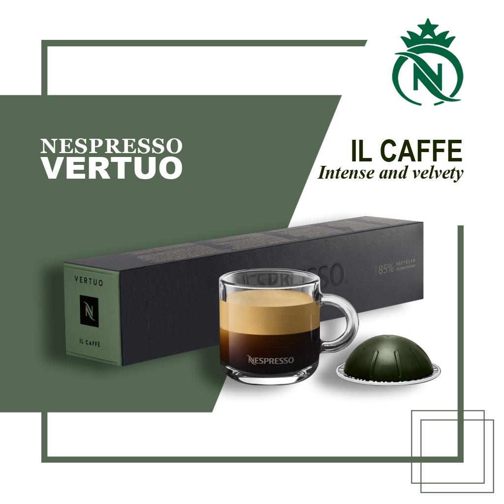 

Capsule Nespresso Vertuo Il Caffe Pack - Kopi Kapsul Espresso Dark Roast Coffee