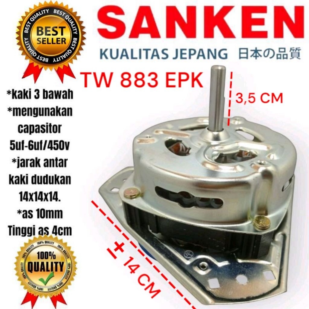 Dinamo Pengering Mesin Cuci Sanken TW 883 EPK TW 8700GR TW 8800 Mesin Cuci 2 Tabung