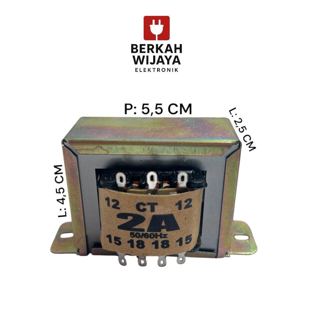 Trafo 2 Amper Ct 18V / Trafo 2A Ct 18V Tembaga Murni Tanpa Campuran/ Trafo Kualitas Terbaik
