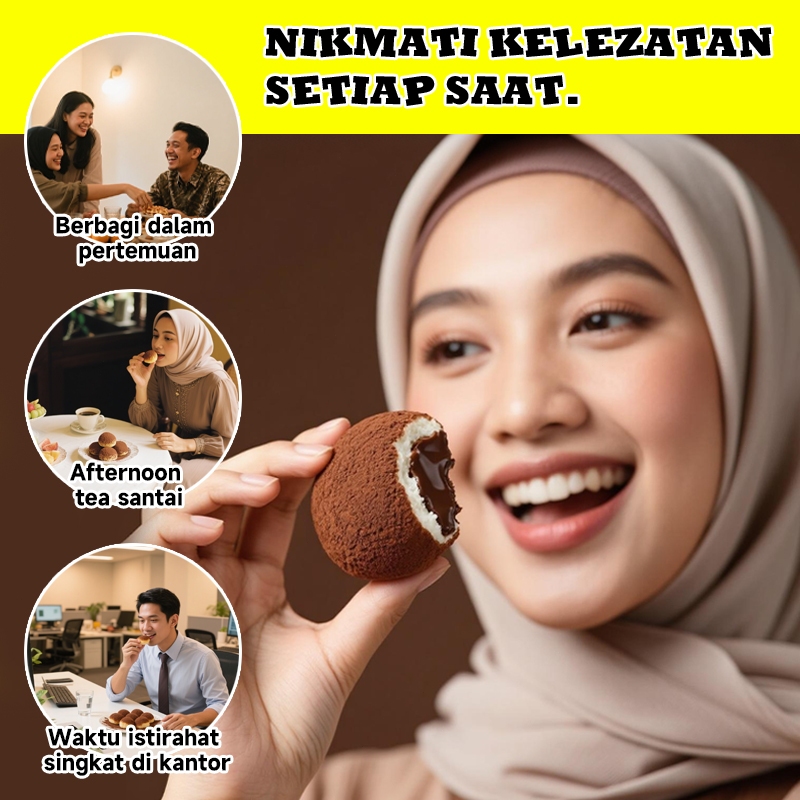 

BIBIZAN Bebas gratisan halal mochi 4pcs Kue salju