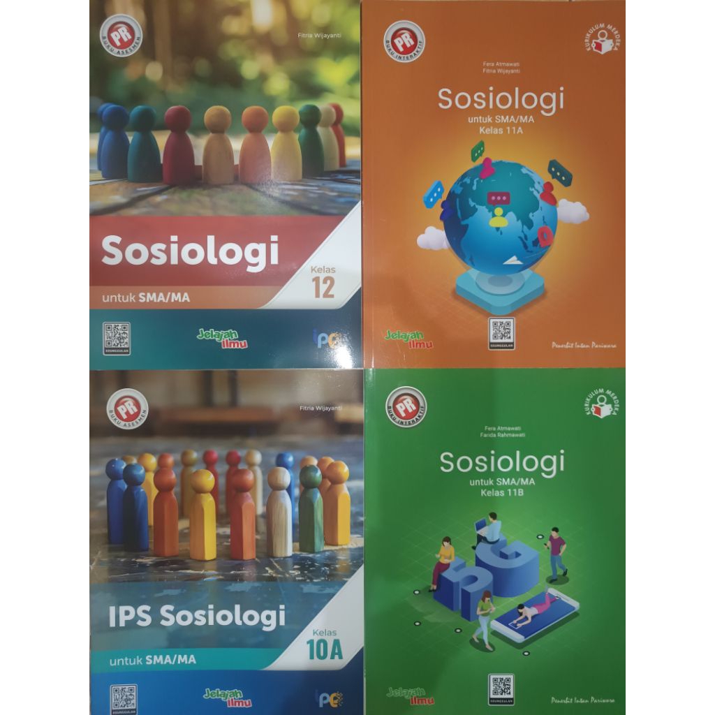 Buku lks/pr SMA sosiologi kelas 10,11 &12 semester 1 & 2  Intan pariwara tahun /2024/2025
