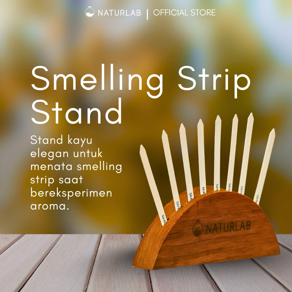 NATURLAB Smelling Strip Stand Kayu | Tempat Smelling Strip | Kit Meracik Parfum | Perfume Maker