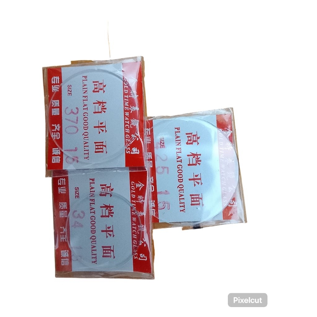kaca jam tangan datar bening 1,5mm