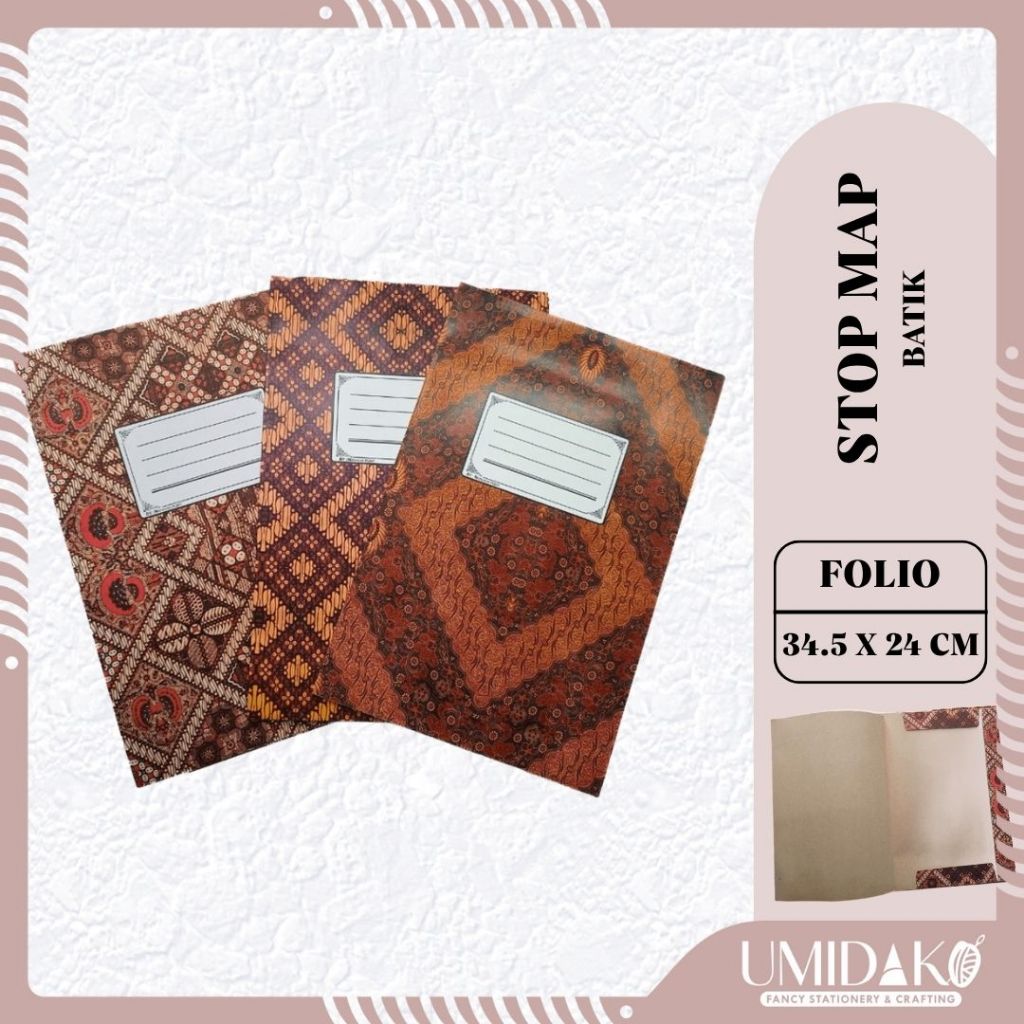 

[UMIDAKO] STOP MAP BATIK FOLIO / MAP KERTAS BATIK FOLIO