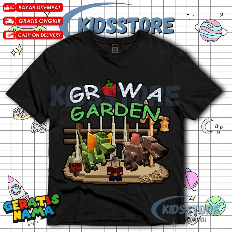 (BISA COD) Kaos Anak GROW A GARDEN PET DINNOSAURUS VIRAL   - Baju Anak GROW A GARDEN PET DINNOSAURUS