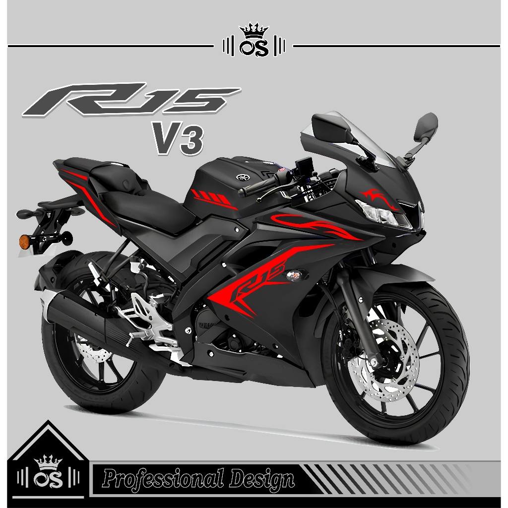 STRIPING R15 V3 / MTF 45 / STIKER CUTTING / STIKER MOTOR R15 / STIKER YAMAHA R15 V3/ STIKER / SIMPLE