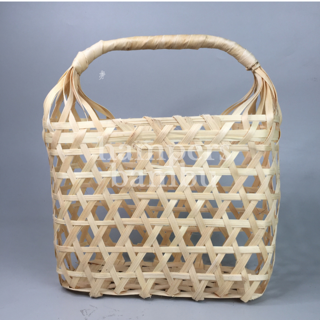 Tas Anyaman Bambu Besar / Tas Parcel Buah Buahan / Tas Hampers Bambu