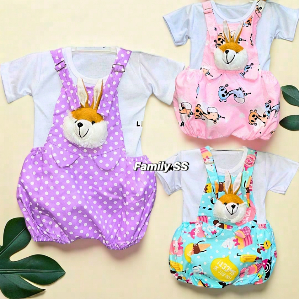 Baju Kodok 0-1 Tahun, Baju Anak Perempuan , Baju Bayi , Setelan Bayi , Bahan Katun Halus / Premium /