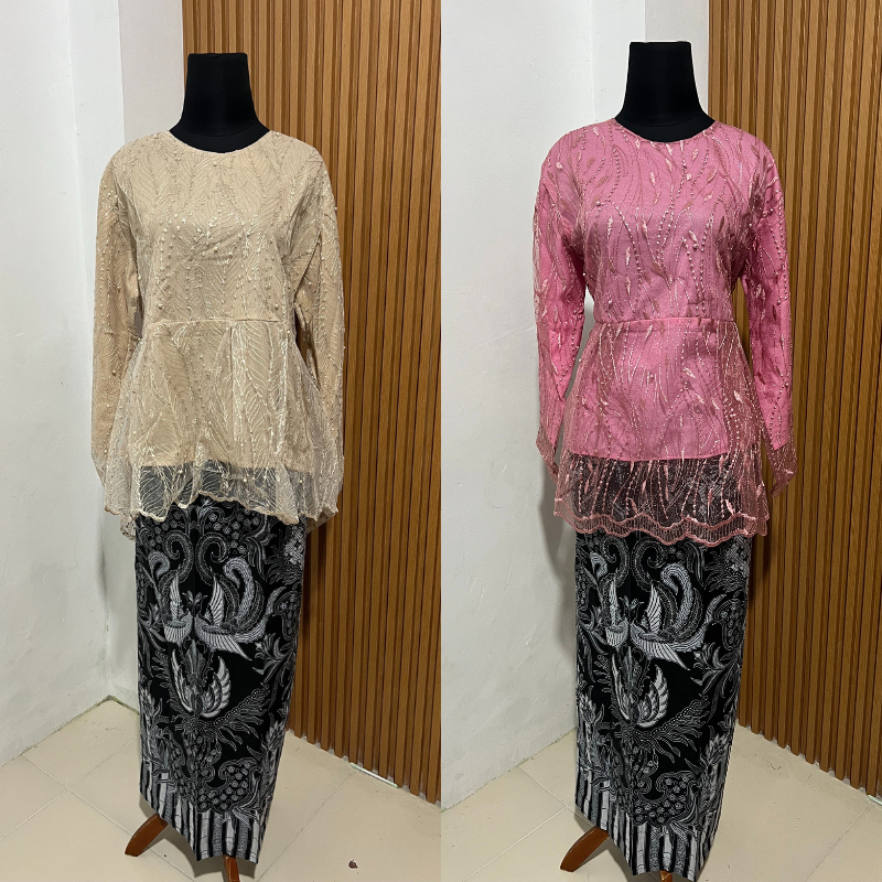 TERMURAH BISA COD  COUPLE BROKAT BAJU COUPLE PASANGAN KEBAYA SET ROK BROKAT KEBAYA COUPLE BROKAT KEB