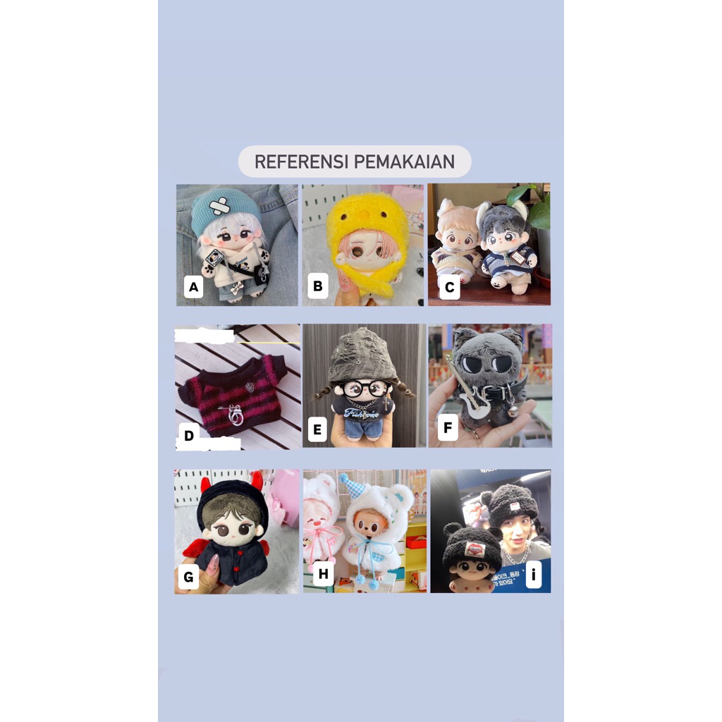 BAJU DOLL ENHYPEN 10CM - BAJU, SWEATER, BEANIE, KACAMATA