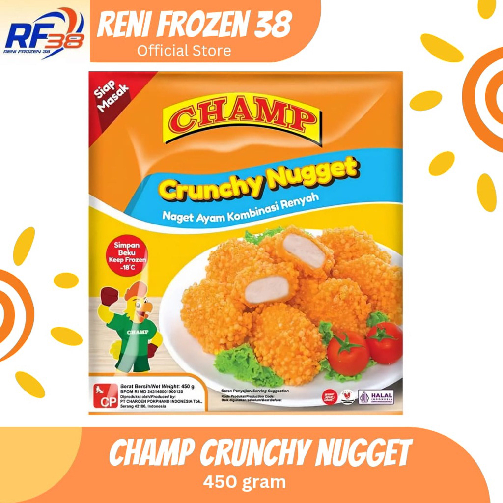 

Champ Crunchy Chicken Nugget 450 gram / Frozen food / Reni Frozen 38