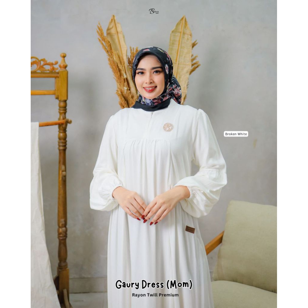 GAURY DRESS BY BELVA FASHION √ gamis rayon √ gamis cantik √ gamis polos √ gamis premium