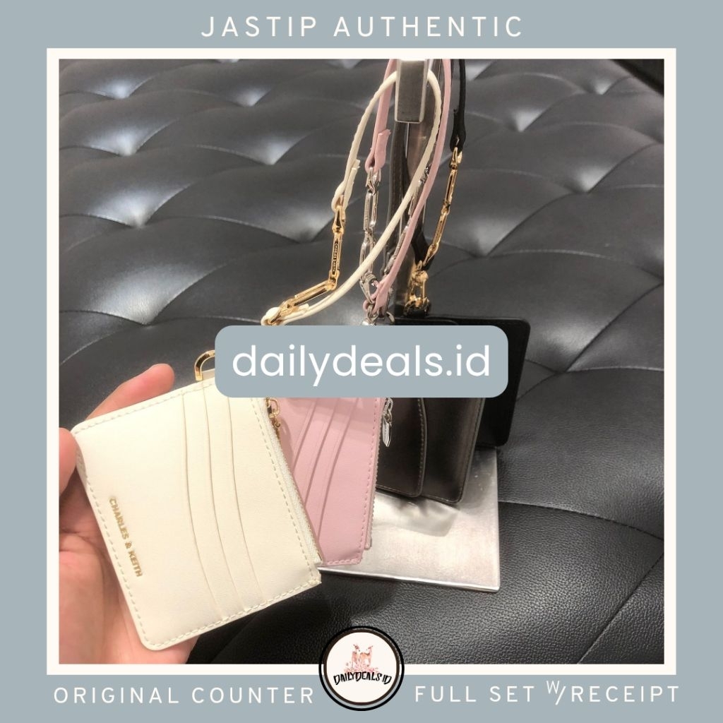 #6-50701580 Agatha Wristlet - Jast[p] CK ORIGINAL COUNTER CHAIN CARD HOLDER DOMPET KARTU MINI WALLET