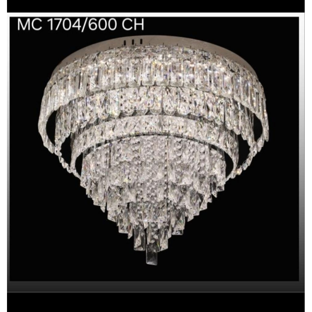 { GRADE A } Lampu Hias Plafon linear LED lamp dinding atap indah mewah Crystal void lingkaran motif 