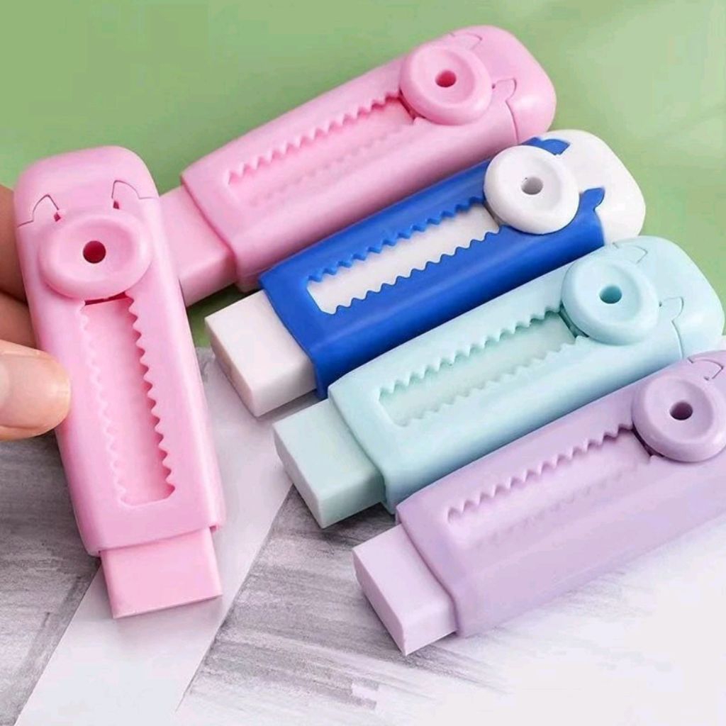 

Penghapus Pensil Dorong Warna Pastel Penghapus Mekanik Lucu Mechanical Eraser Push & Pull Retractable Perlengkapan Sekolah Penghapus Pensil Aesthetic/Penghapus Mekanik Warna-Warni Lucu/Sliding Eraser PENGHAPUS MODEL CUTTER PENSIL DORONG WARNA PASTEL LUCU