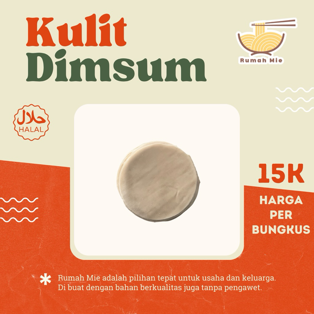 

Kulit Dimsum | Kulit Pangsit | Kulit Pangist Halal (Harga Per Bungkus) Ukuran Diameter 6 CM