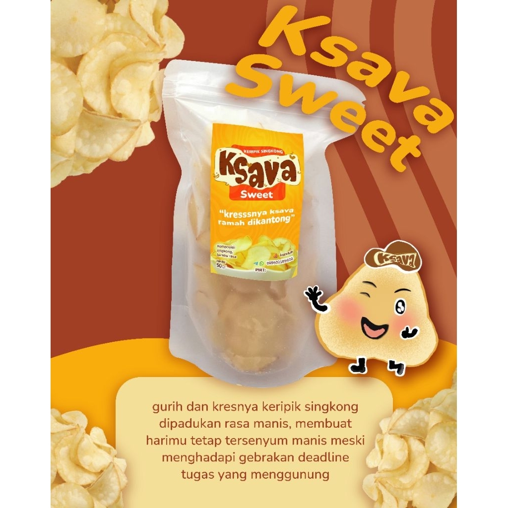 

Keripik Singkong Ksava Sweet - 50gr