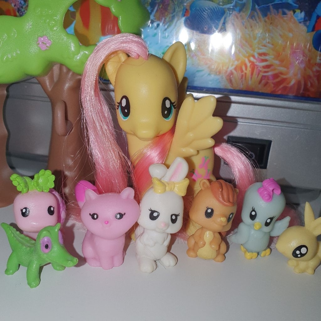 Rare Figure My Little Pony Friendship is Magic Fluttershy's Animal friends Original Hasbro 2010