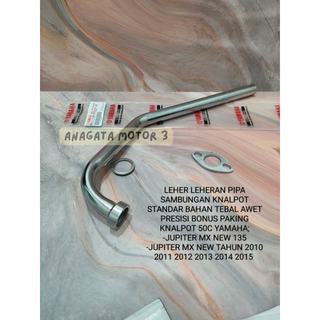 LEHER LEHERAN PIPA SAMBUNGAN KNALPOT STANDAR BAHAN TEBAL AWET PRESISI BONUS PAKING KNALPOT 50C YAMAH