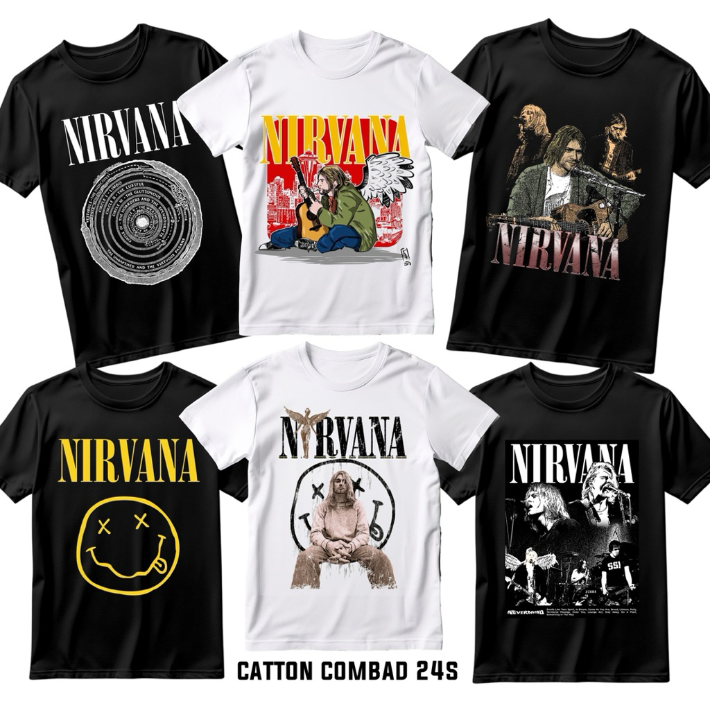 kaos nirvana /koas band nirvana / T-shirt nirvana / nirvana 24s