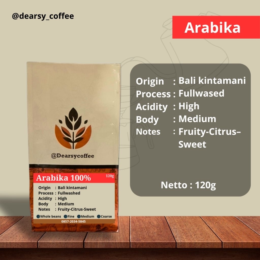 

Arabika Bali Kintamani Singel Origin Coffee