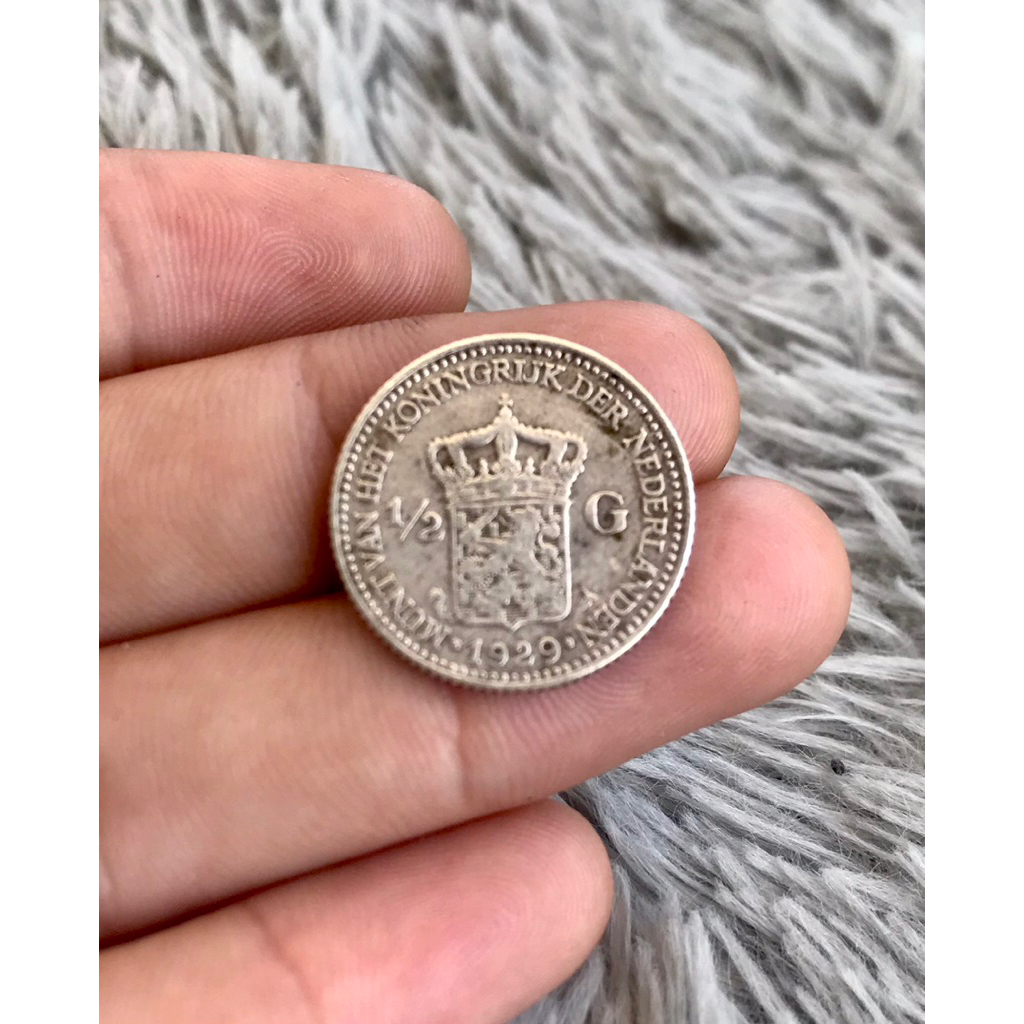 Koin Kuno Gulden Wilhelmina Tahun 1929