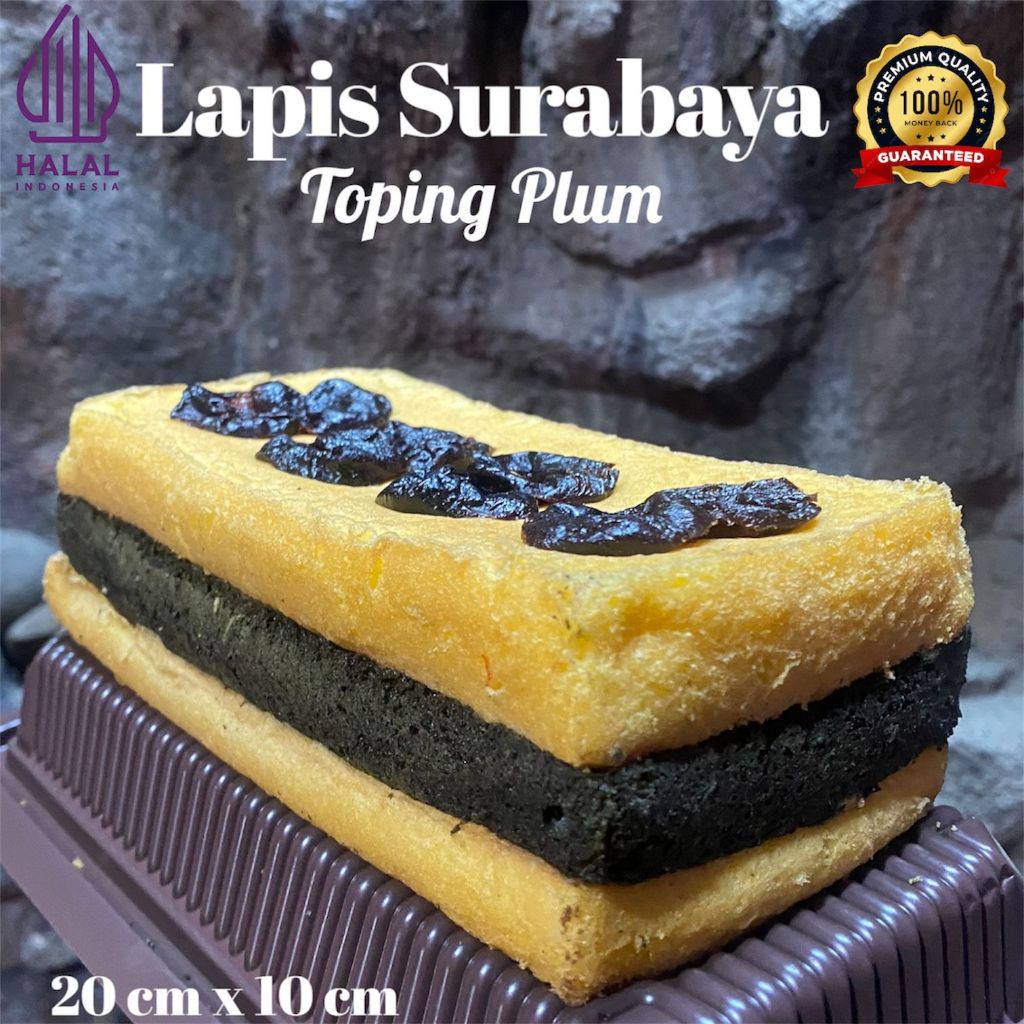 

Spesial Lapis Surabaya Premium 20cm x 10cm Tanpa Pengawet l Toping plum
