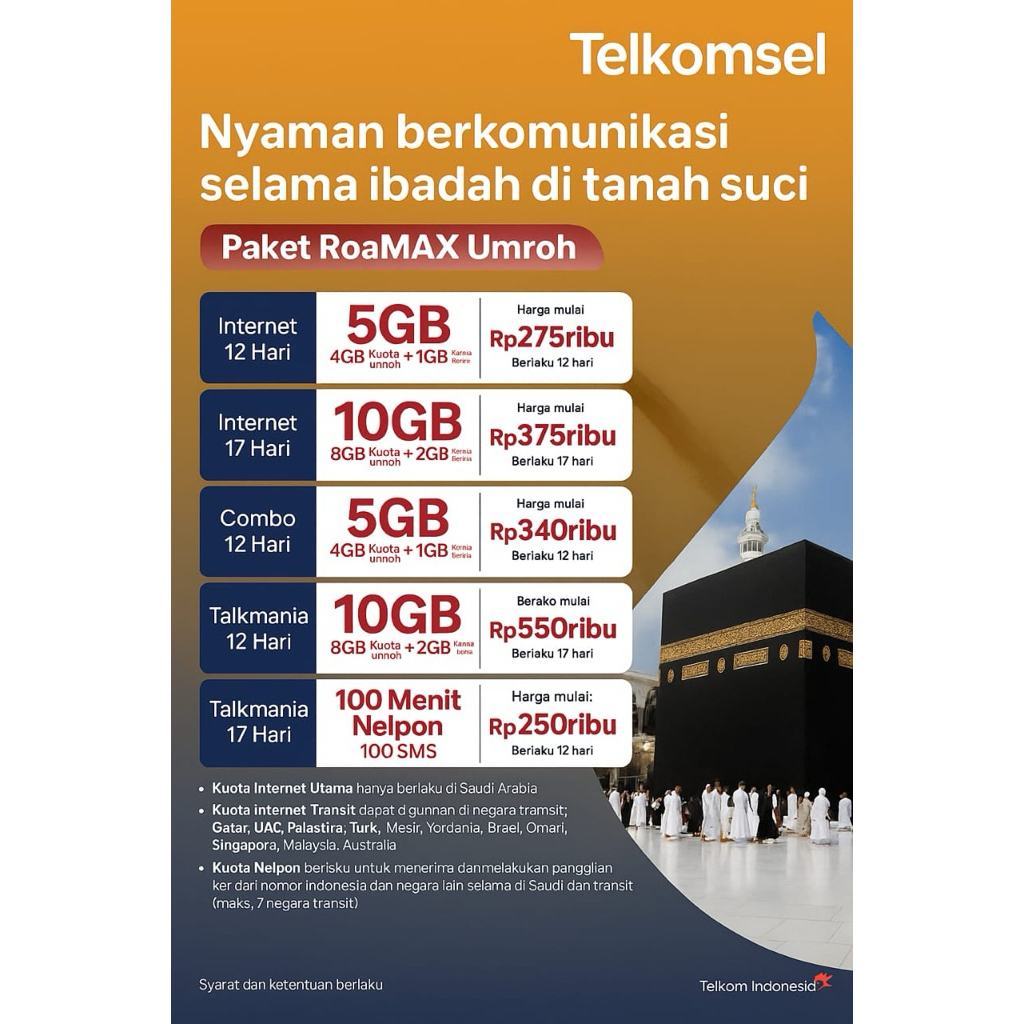 PAKET DATA INTERNET HAJI & UMROH