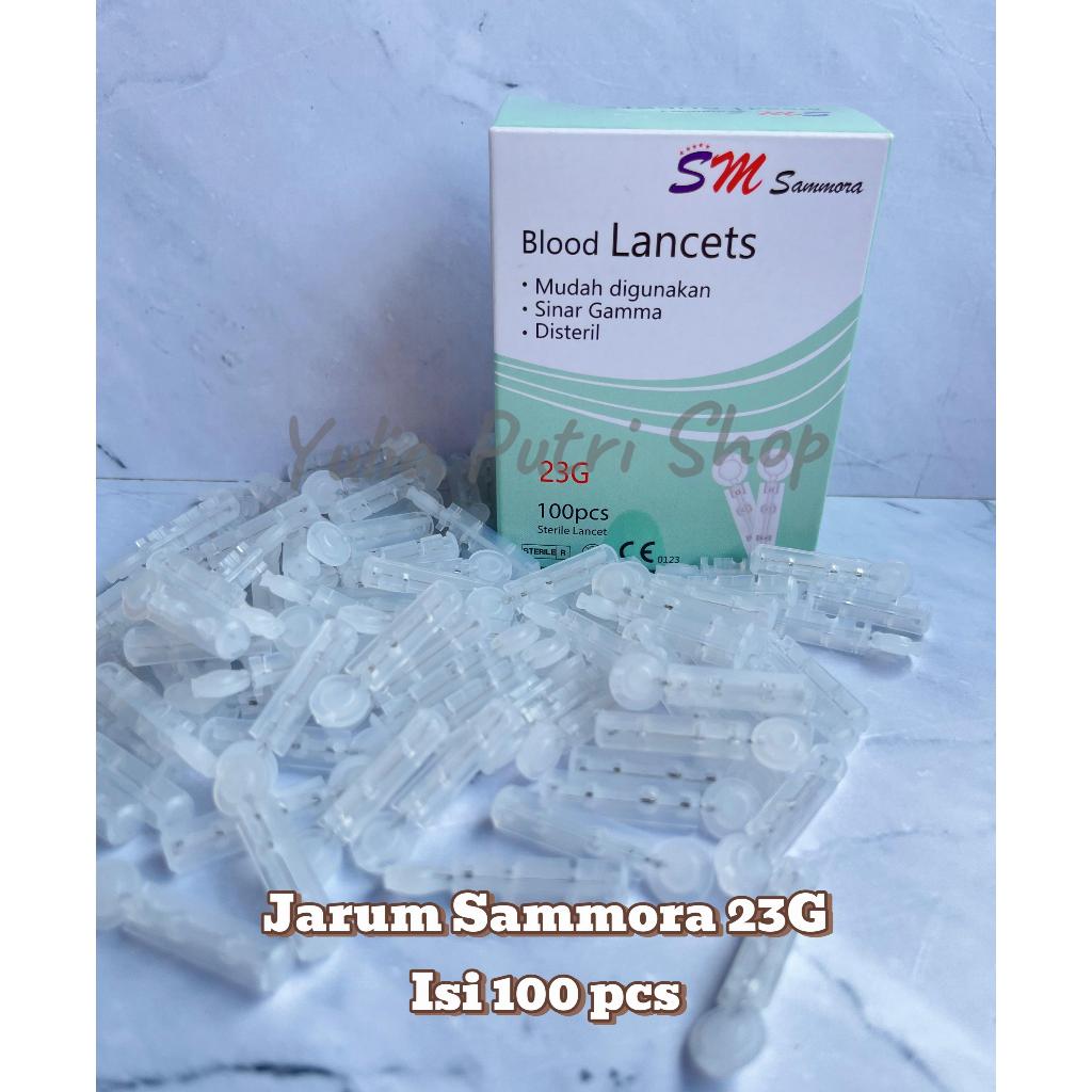(23G) Jarum Bekam Sammora Korea 23G Sterile / Blood Lancet 1 Box Isi 100 Pcs