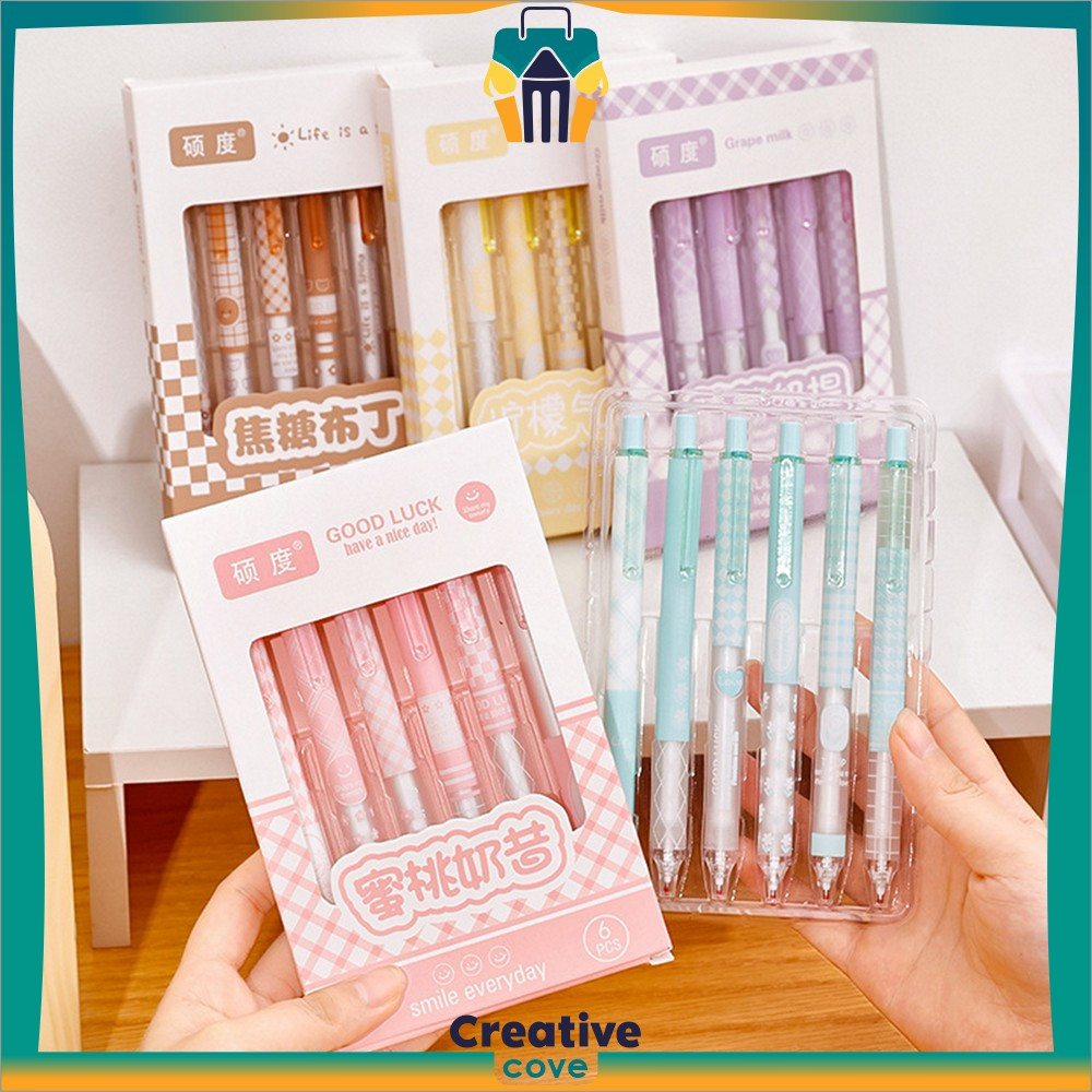 

EC Alat Tulis Pena ST Set 6IN1 Motif Bunga 0.5MM / Retractable Pen Karakter Set / Perlengkapan Anak Sekolah Pulpen Cetek Import Creative Cove A69