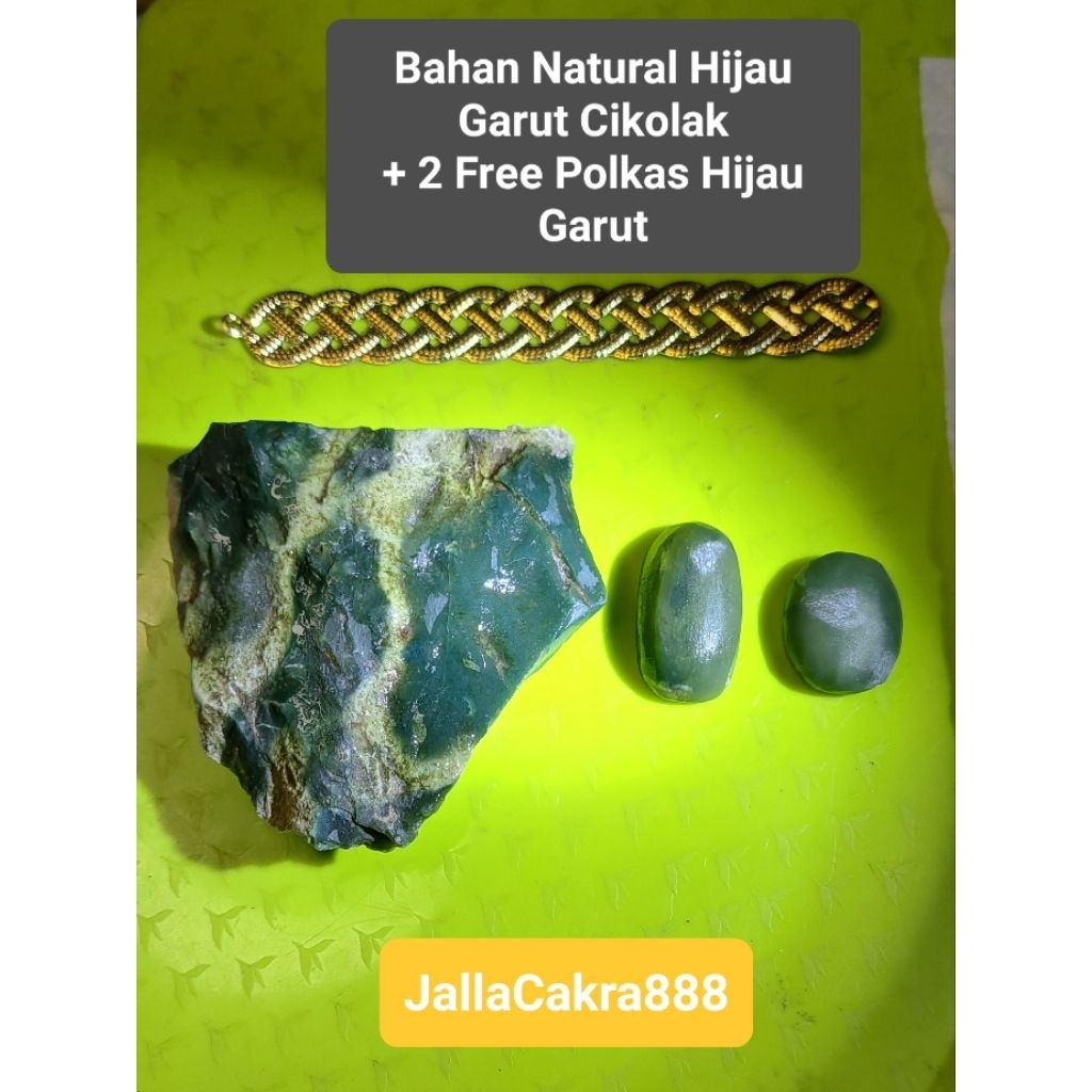 Batu Natural HIJAU GARUT Cikolak Bahan Polkas Rough Batu Lawasan Alami Pancawarna PW Alam Untuk Cinc