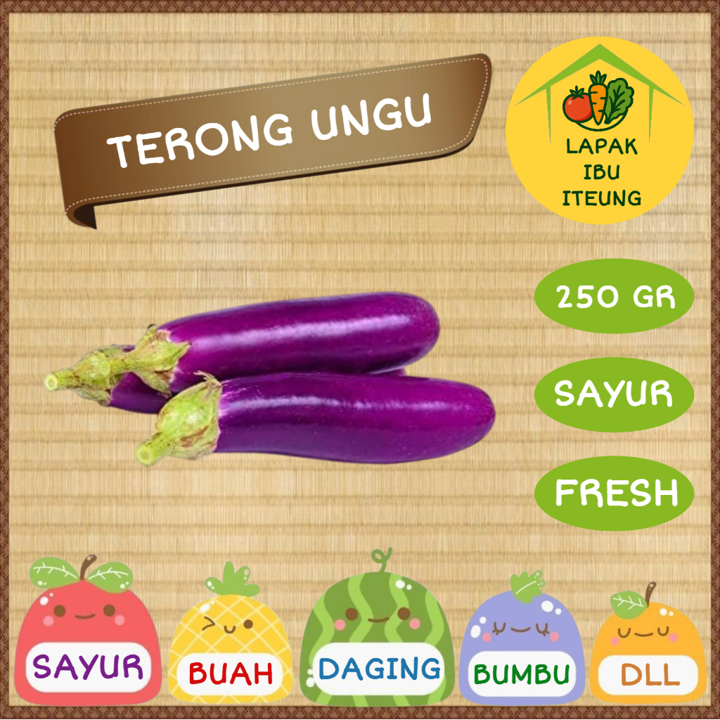 

TERONG UNGU INSTAN BANDUNG 1/4KG 250GR SEGAR FRESH SAYUR SAYURAN PASAR