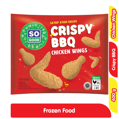 

So Good Crispy BBQ Chicken Wings 400gr Snack Sayap Ayam BBQ Renyah Yang Enak 400 g