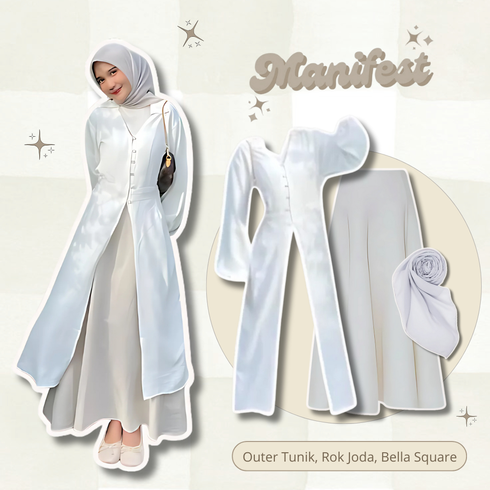 CAMILA ONESET 3IN1 TUNIK KONDANGAN KOREAN LOOK HIJAB OOTD REMAJA KEKINIAN