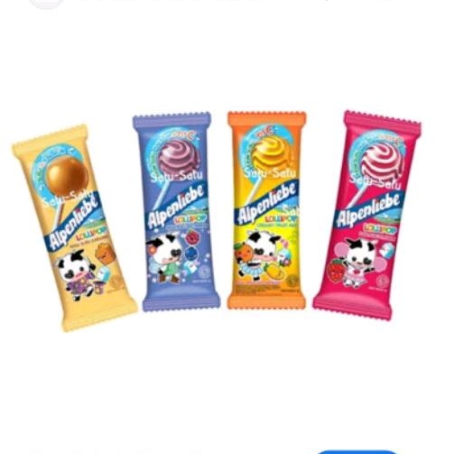 

Alpenliebe Lolipop Renceng pak isi 24 pcs