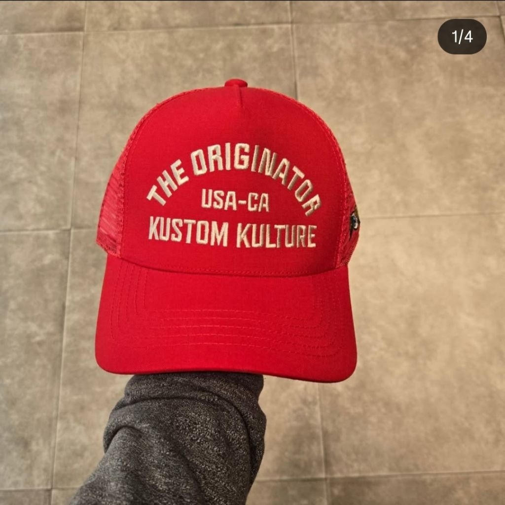 Topi Von Dutch Classic Red Trucker Original