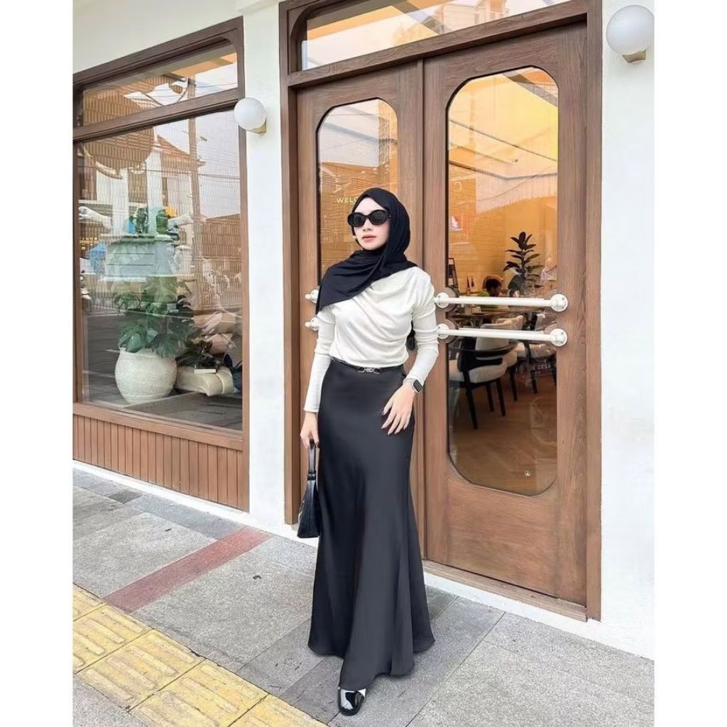 Rok Duyung Bahan Satin Silk - Rok Mermaid Skirt - Rok Duyung