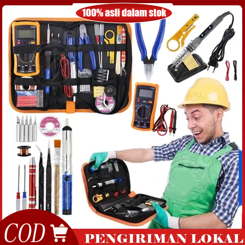 Multitester Digital Multimeter Digital Solder Listrik 60 Watt Set Paket Lengkap Soldering Iron Penye