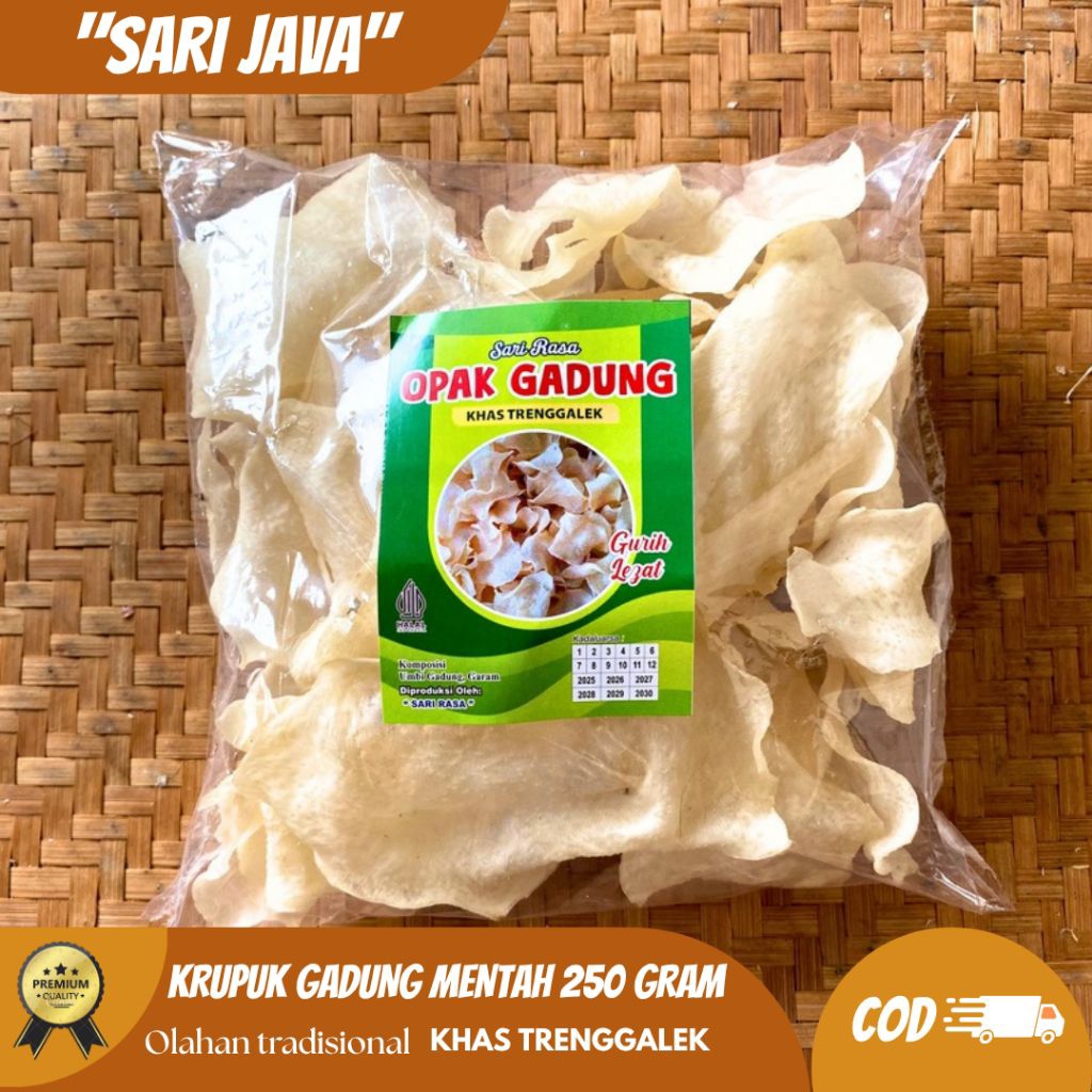 

Krupuk gadung mentah asli khas Trenggalek