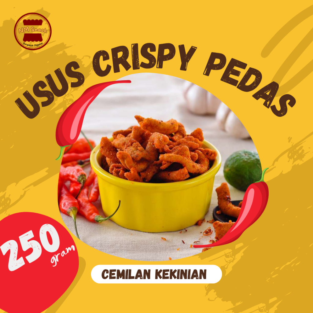 

Usus Crispy Pedas 250 gram