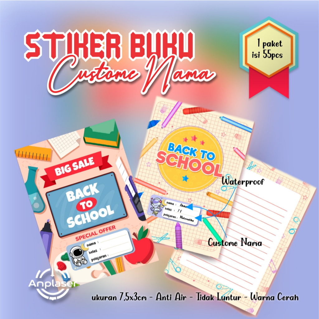 

Stiker Nama Buku Custome Stiker buku pelajaran Stiker Buku Pelajaran