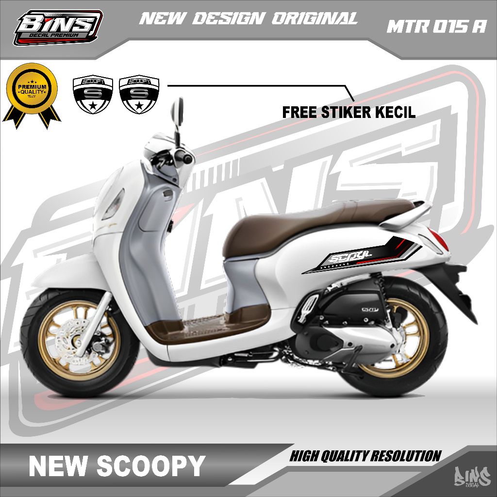MTR015-STIKER TEMPONG SIMPEL MOTOR SCOOPY VIRAL / DESAIN LIST SIMPEL SCOOPY TERMURAH
